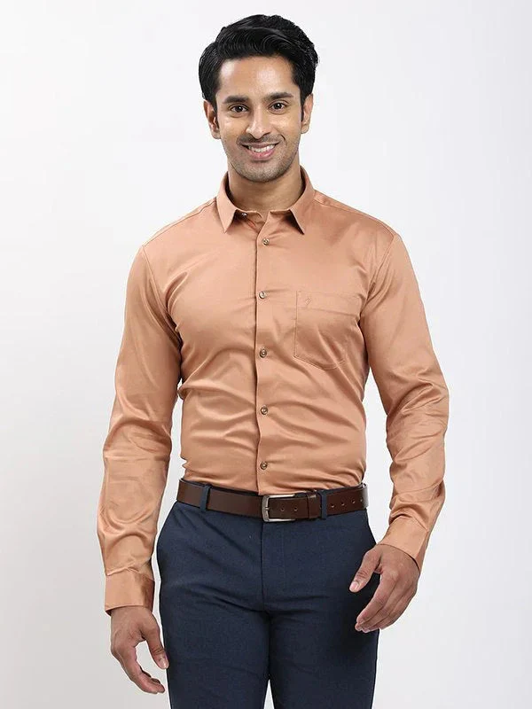 Men's Solid Full Sleeves Cotton Stretch Shirt - Image 27