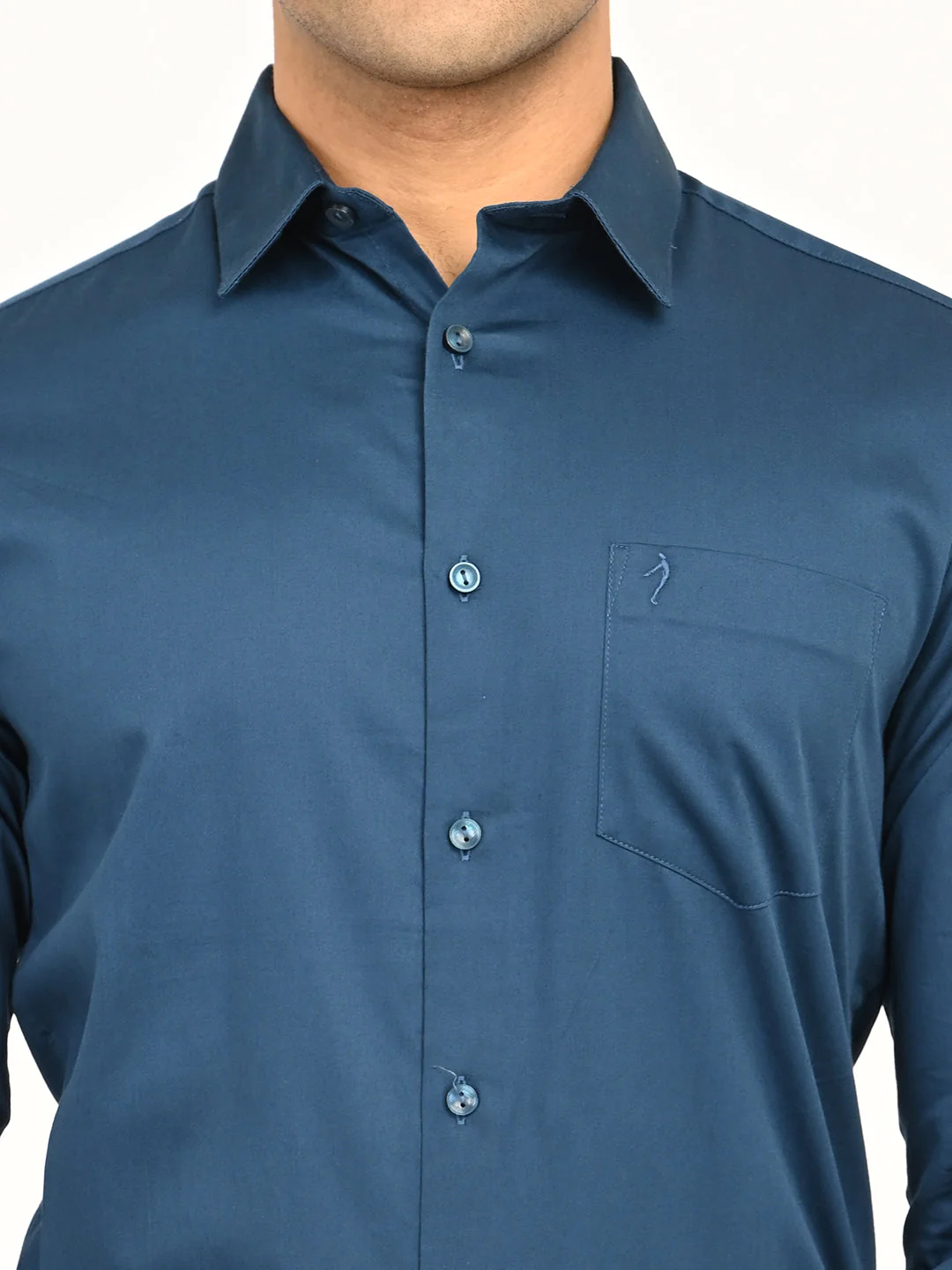 Men's Solid Full Sleeves Cotton Stretch Shirt - Image 11