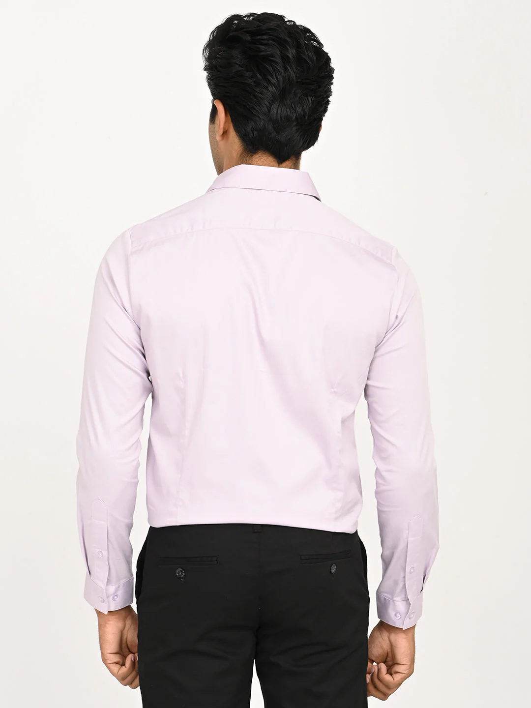 Men's Solid Full Sleeves Cotton Stretch Shirt - Image 16