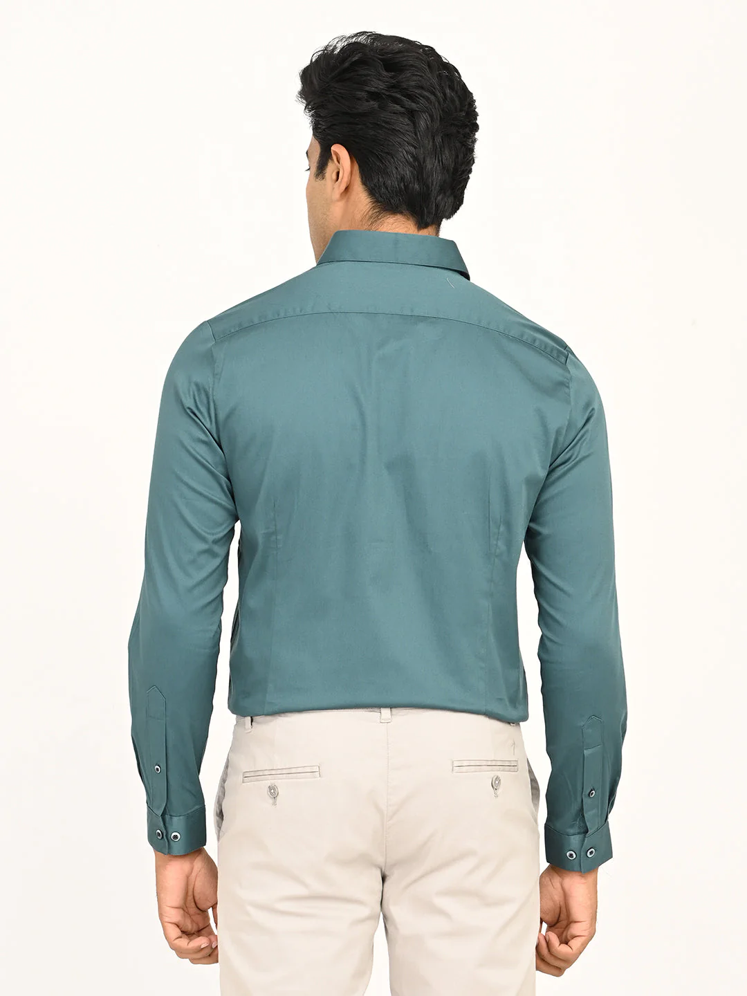 Men's Solid Full Sleeves Cotton Stretch Shirt - Image 22