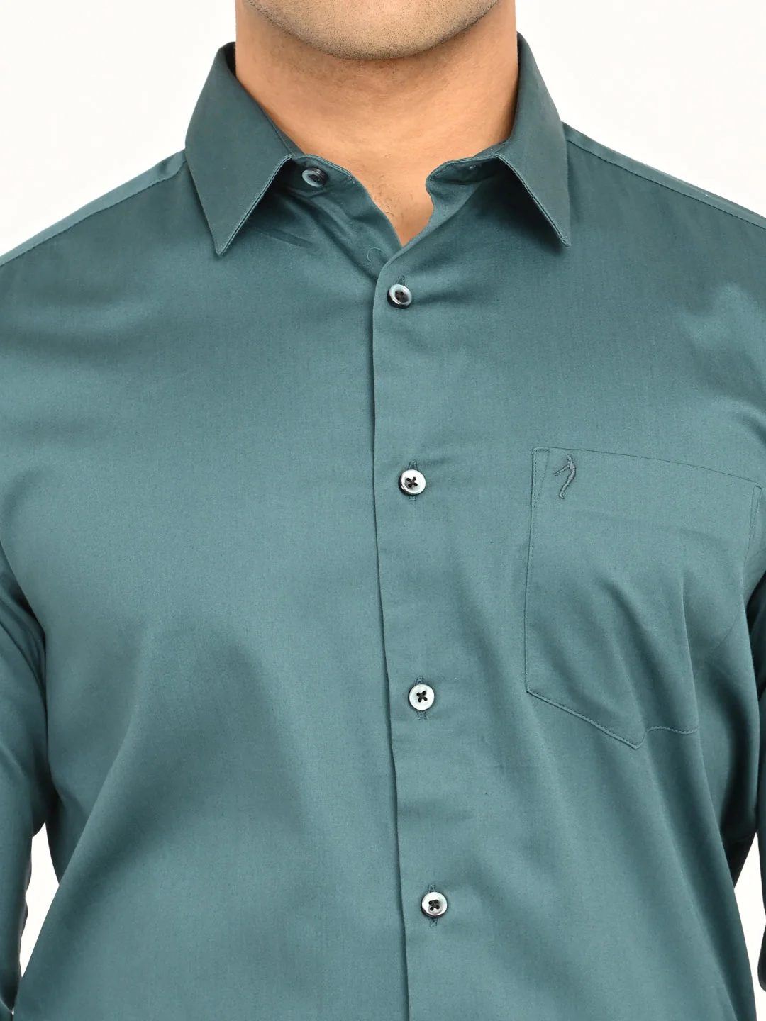 Men's Solid Full Sleeves Cotton Stretch Shirt - Image 23