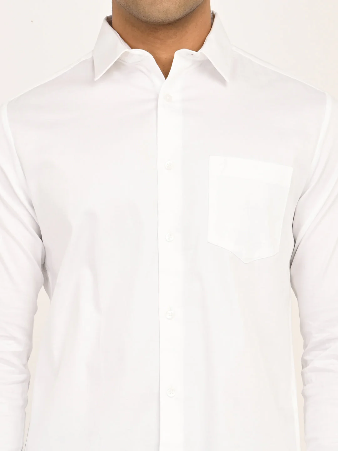 Men's Solid Full Sleeves Cotton Stretch Shirt - Image 29