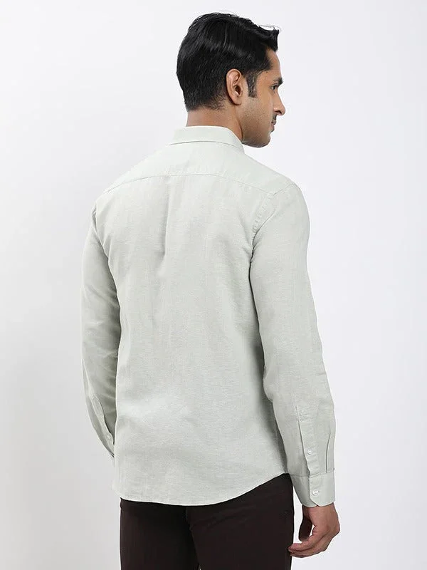 Men's Solid Full Sleeves Linen Blend Shirt - Image 24