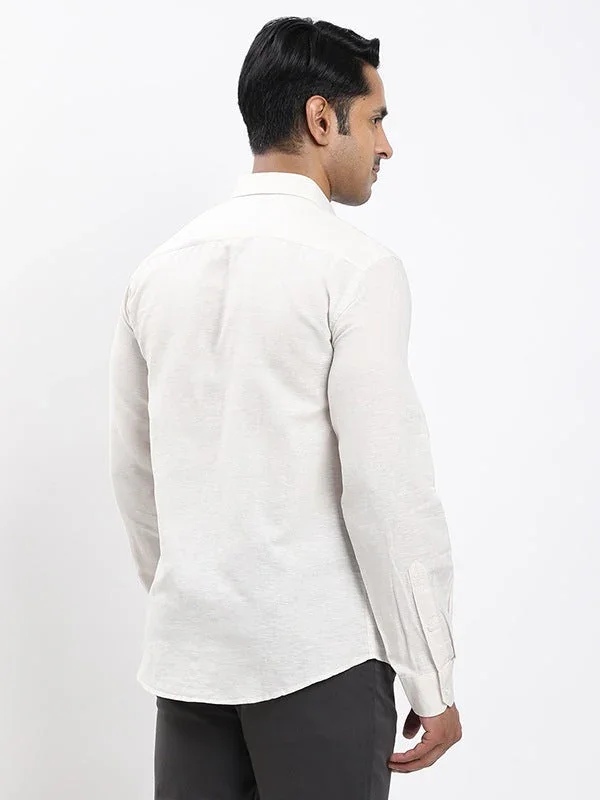 Men's Solid Full Sleeves Linen Blend Shirt - Image 39