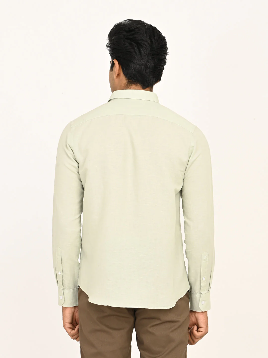 Men's Solid Full Sleeves Linen Blend Shirt - Image 16