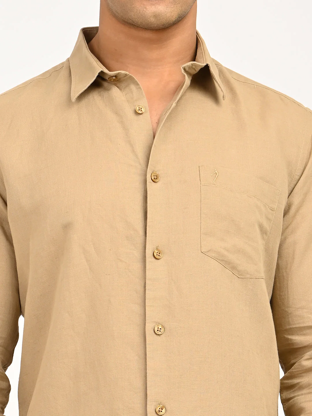 Men's Solid Full Sleeves Linen Blend Shirt - Image 29