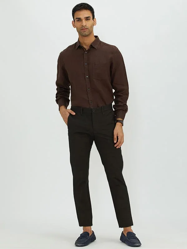 Men's Solid Full Sleeves Linen Shirt - Image 20