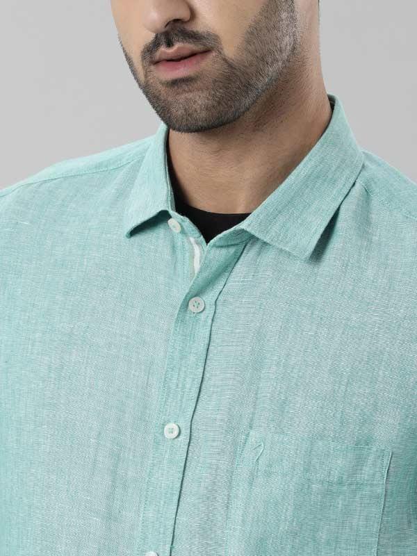 Men's Solid Full Sleeves Linen Shirt - Image 11