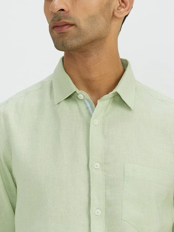 Men's Solid Full Sleeves Linen Shirt - Image 11
