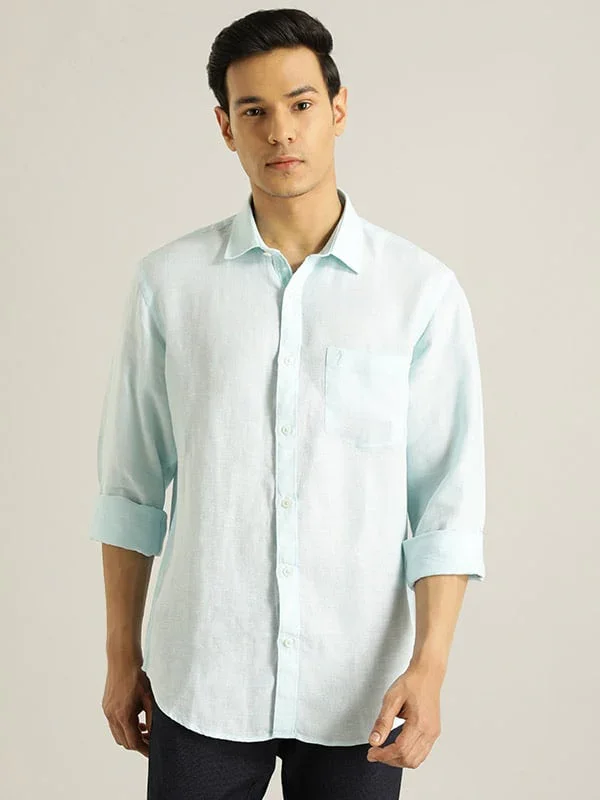 Men's Solid Full Sleeves Linen Shirt