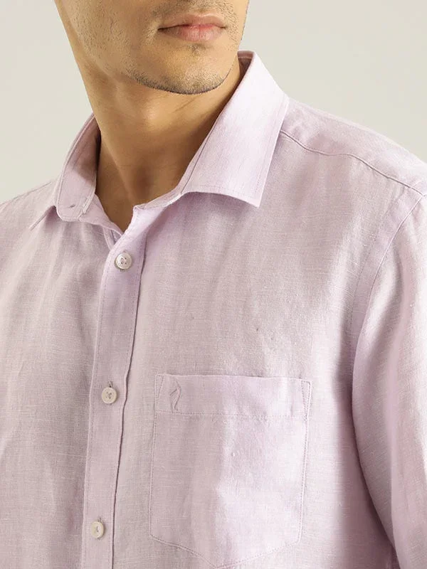 Men's Solid Full Sleeves Linen Shirt - Image 39