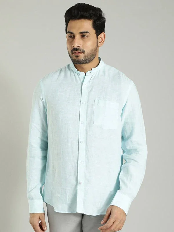 Men's Solid Full Sleeves Linen Shirt