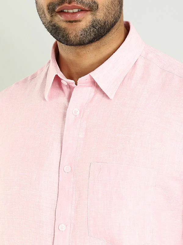 Men's Solid Full Sleeves Linen Shirt - Image 9