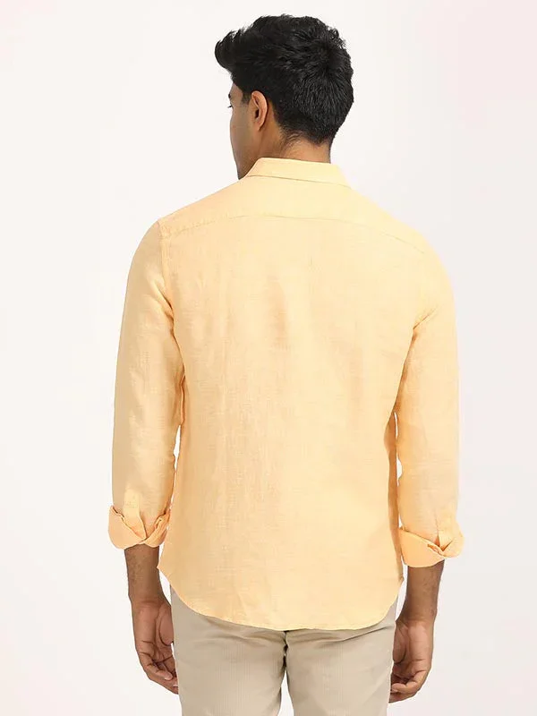 Men's Solid Full Sleeves Linen Shirt - Image 41