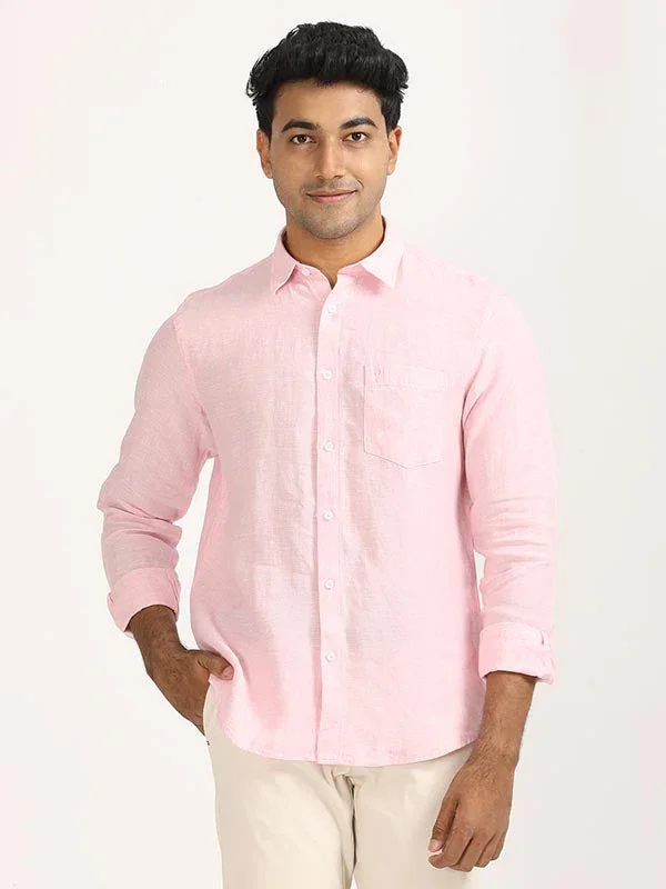 Men's Solid Full Sleeves Linen Shirt - Image 13