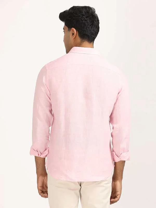 Men's Solid Full Sleeves Linen Shirt - Image 16