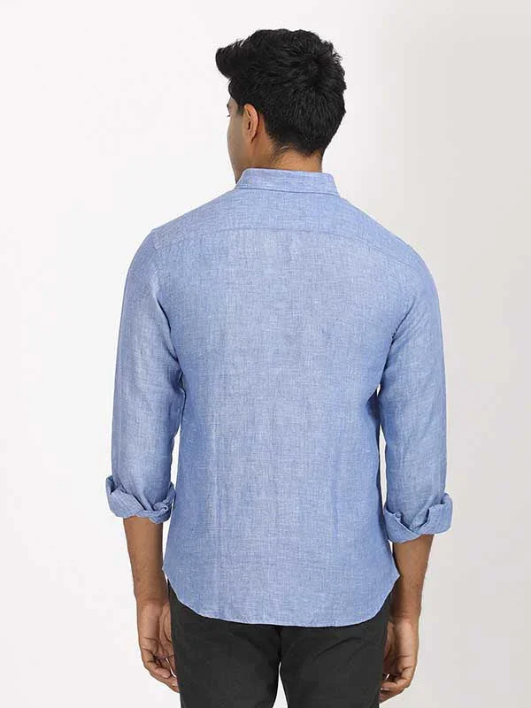 Men's Solid Full Sleeves Linen Shirt - Image 24