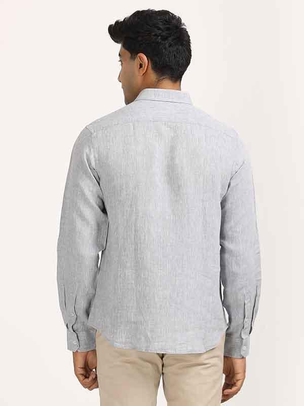 Men's Solid Full Sleeves Linen Shirt - Image 36
