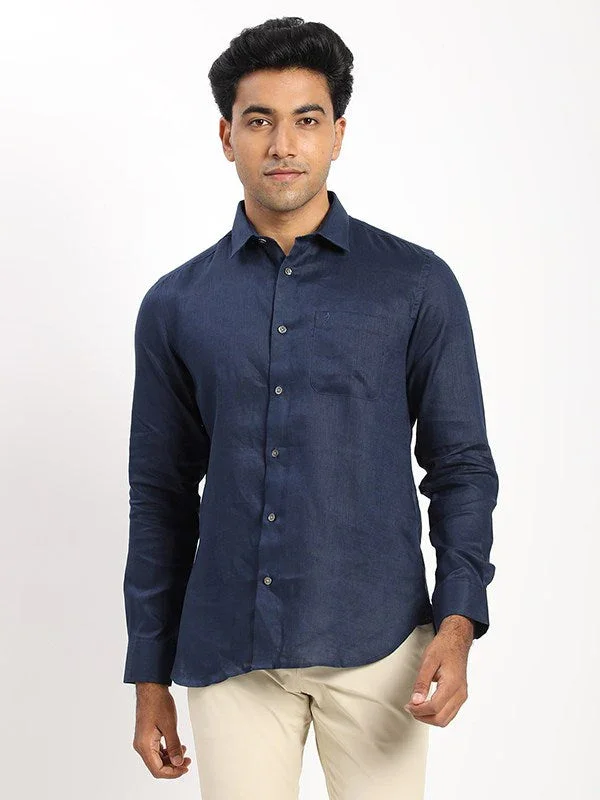 Men's Solid Full Sleeves Linen Shirt