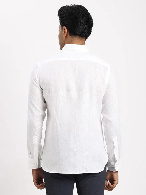Men's Solid Full Sleeves Linen Shirt - Image 14