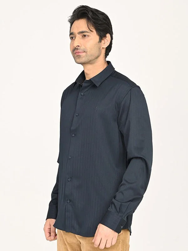 Men's Solid Full Sleeves Polyester Blend Shirt - Image 17