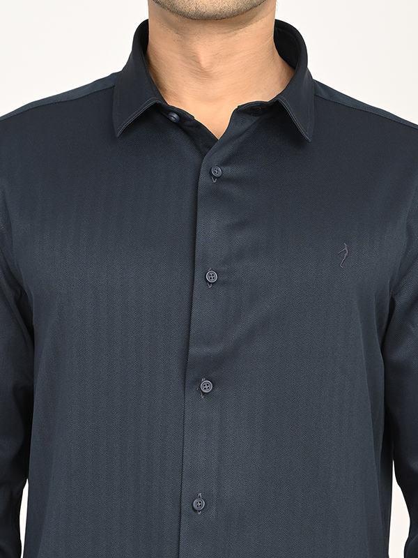 Men's Solid Full Sleeves Polyester Blend Shirt - Image 18