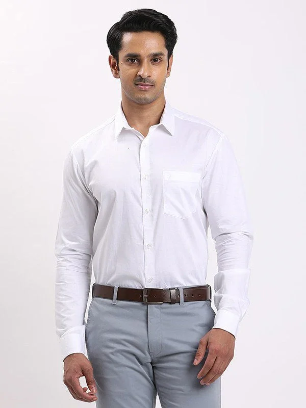 Men's Solid Full Sleeves Tencel Shirt