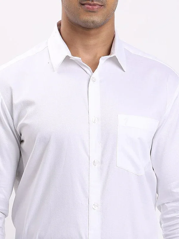 Men's Solid Full Sleeves Tencel Shirt - Image 3