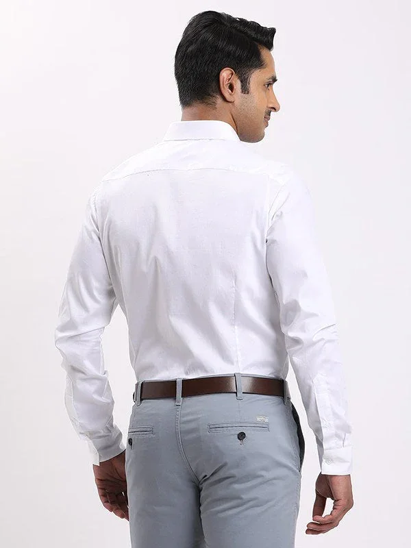 Men's Solid Full Sleeves Tencel Shirt - Image 4
