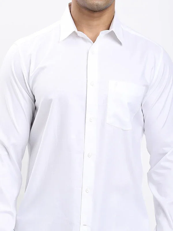 Men's Solid Full Sleeves Tencel Shirt - Image 3