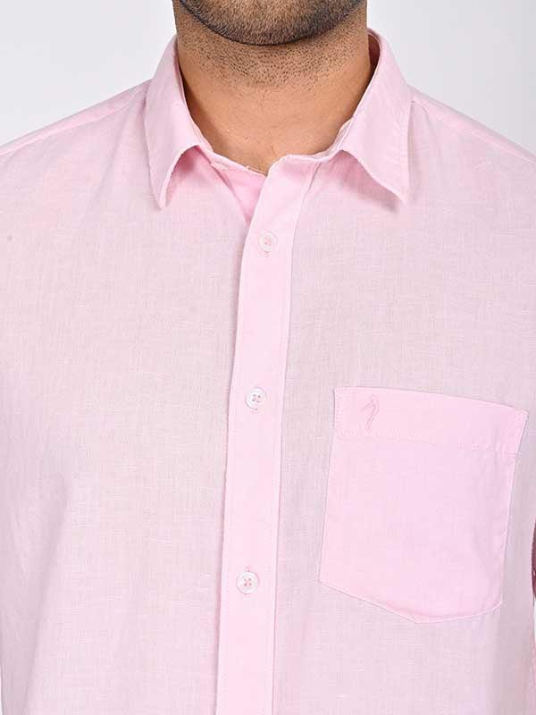 Men's Solid Half Sleeves Cotton Blend Shirt - Image 15