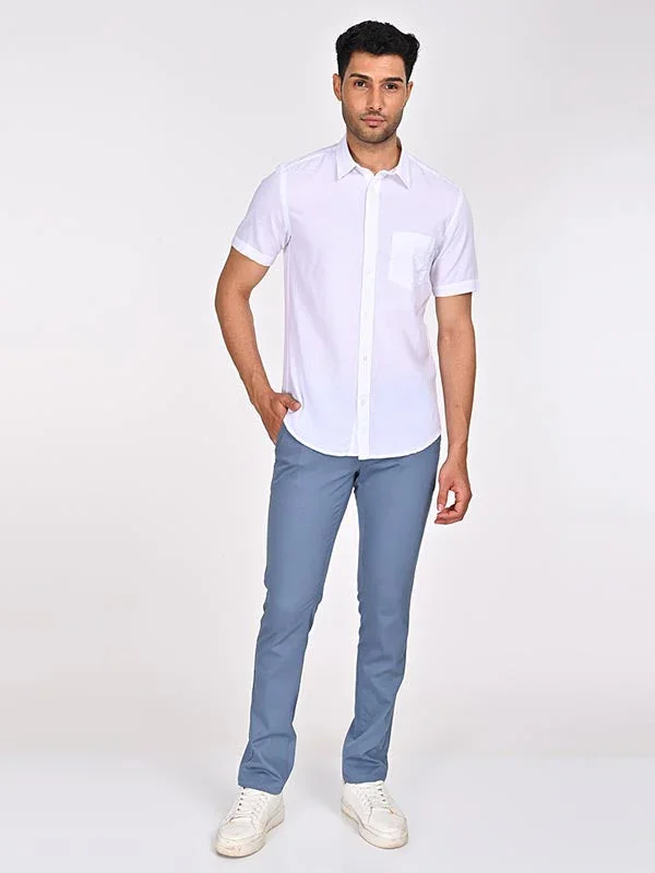 Men's Solid Half Sleeves Cotton Blend Shirt - Image 20