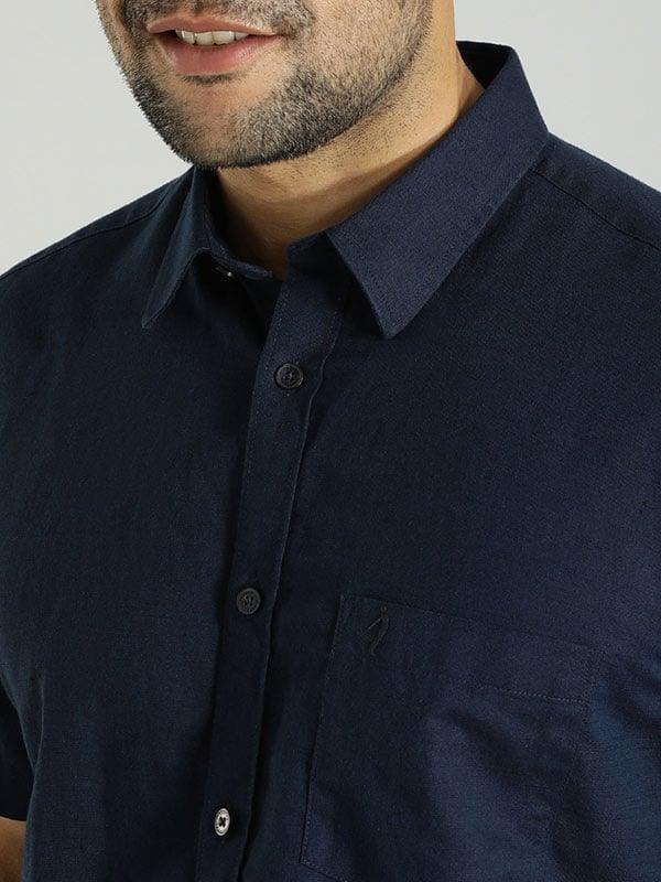 Men's Solid Half Sleeves Cotton Blend Shirt - Image 16