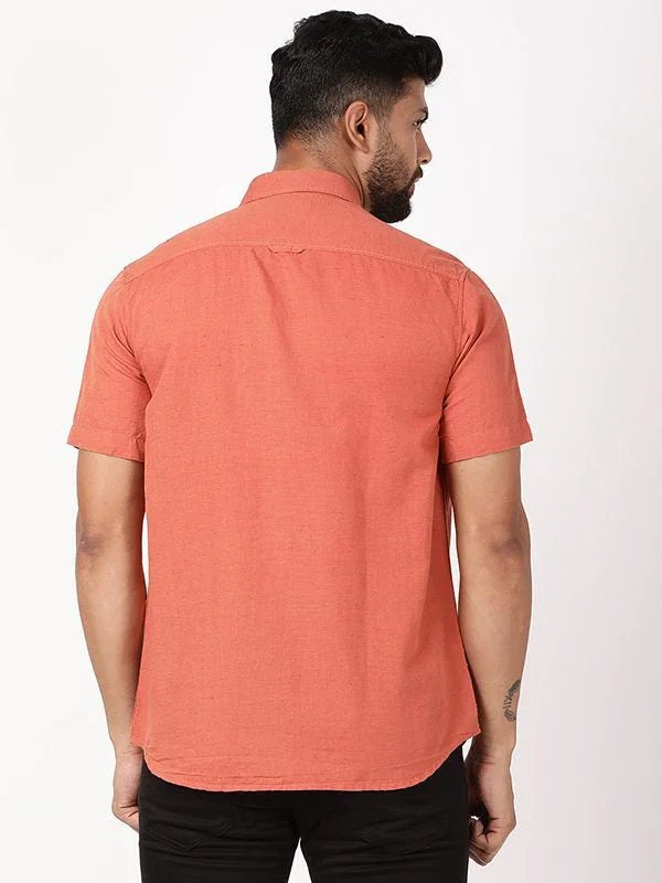 Men's Solid Half Sleeves Cotton Blend Shirt - Image 34