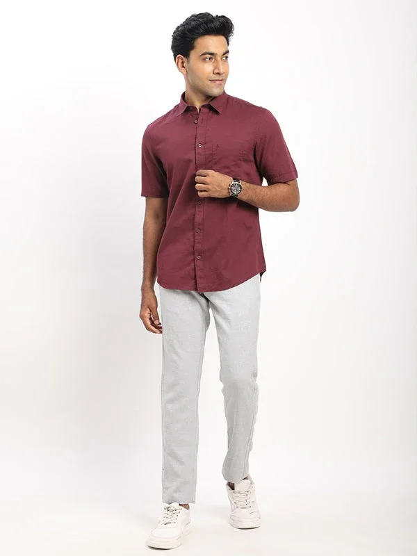 Men's Solid Half Sleeves Cotton Blend Shirt - Image 40