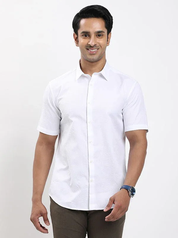 Men's Solid Half Sleeves Cotton Blend Shirt - Image 6