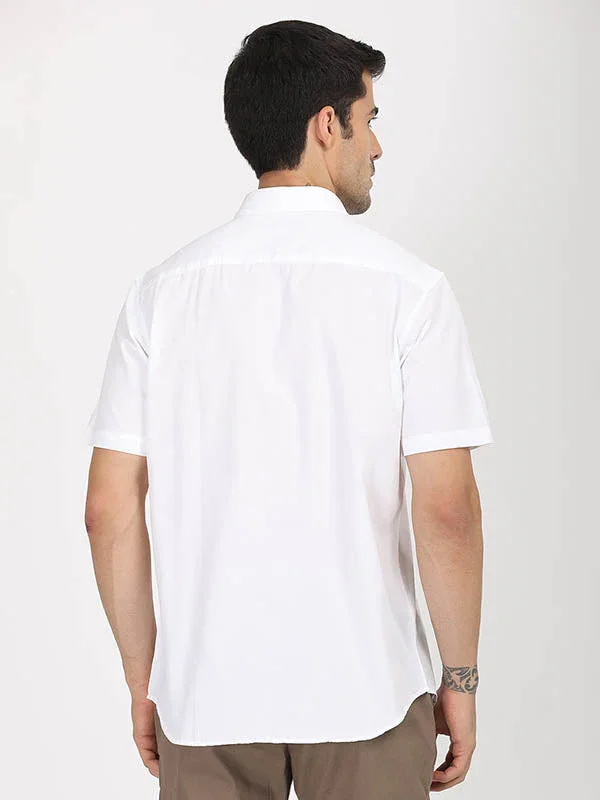 Men's Solid Half Sleeves Cotton Shirt - Image 10