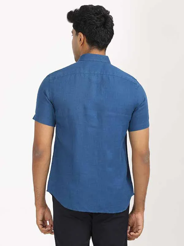 Men's Solid Half Sleeves Cotton Shirt - Image 18
