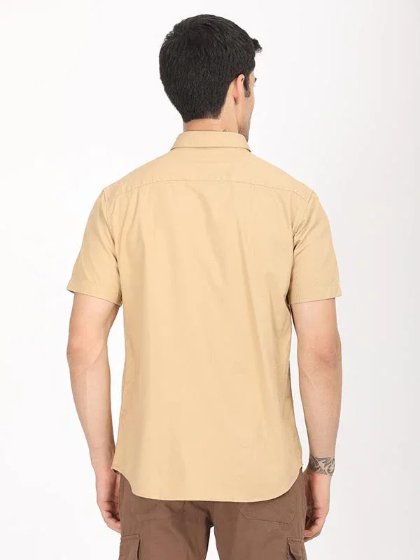 Men's Solid Half Sleeves Cotton Shirt - Image 23