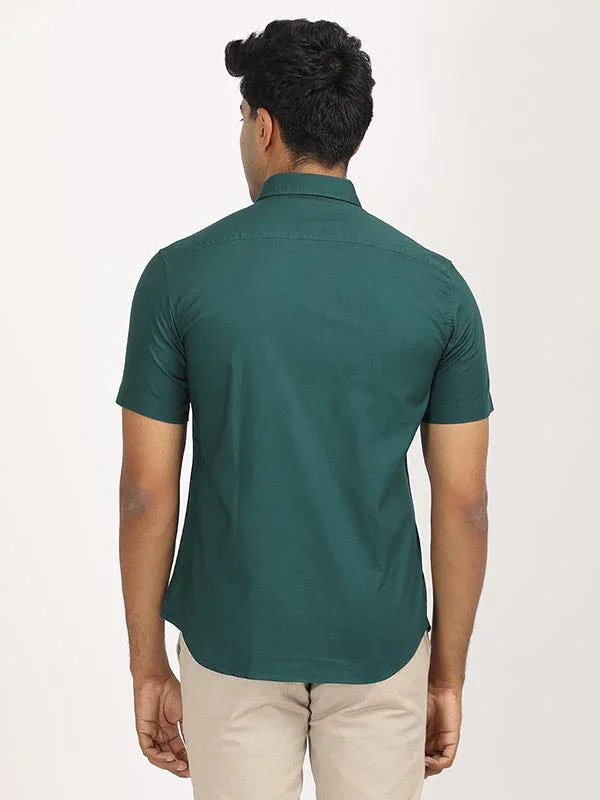 Men's Solid Half Sleeves Cotton Shirt - Image 27