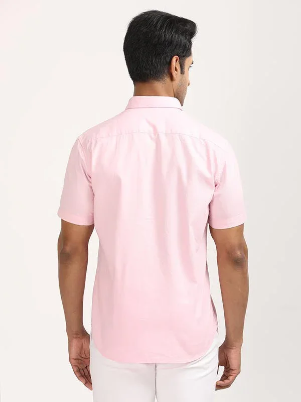 Men's Solid Half Sleeves Cotton Shirt - Image 32