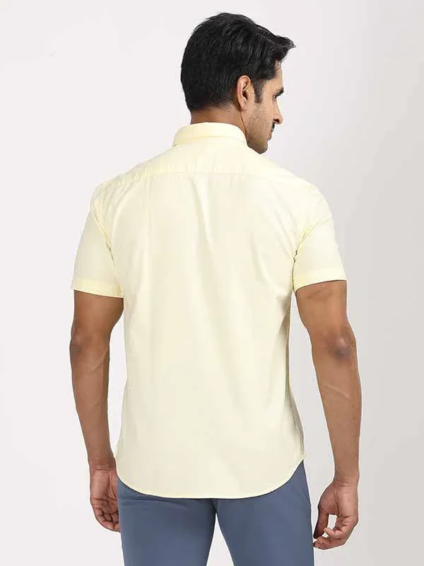Men's Solid Half Sleeves Cotton Shirt - Image 41