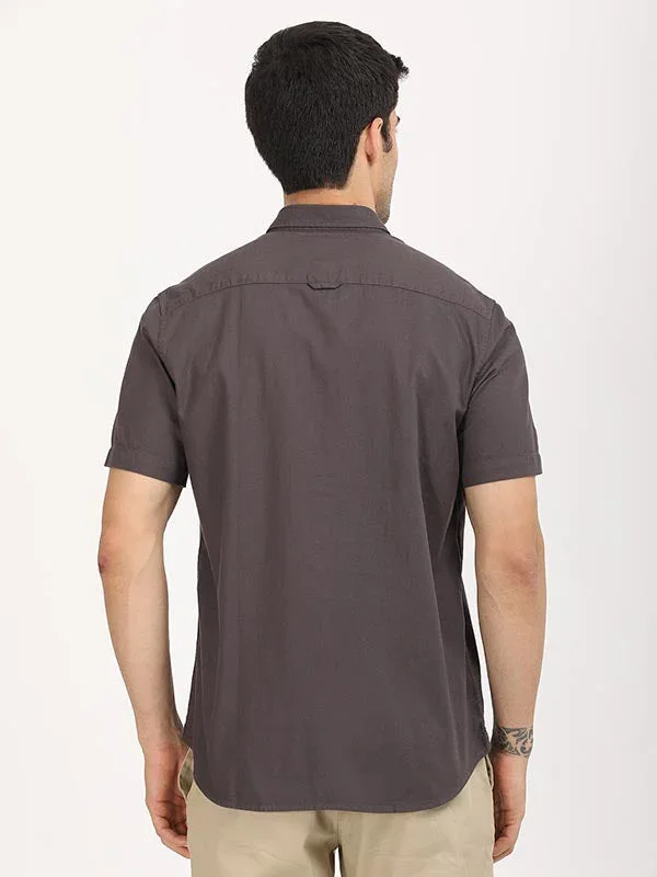 Men's Solid Half Sleeves Cotton Shirt - Image 5