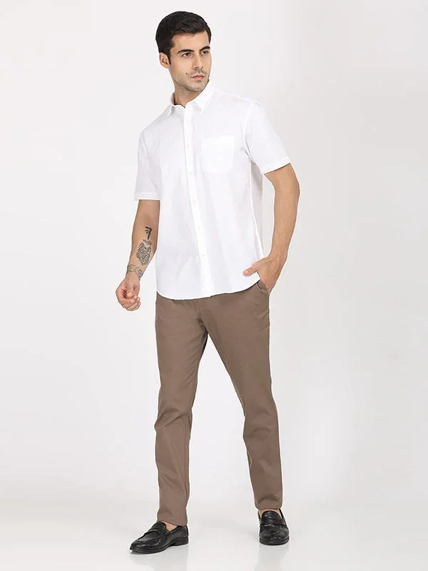 Men's Solid Half Sleeves Cotton Shirt - Image 9