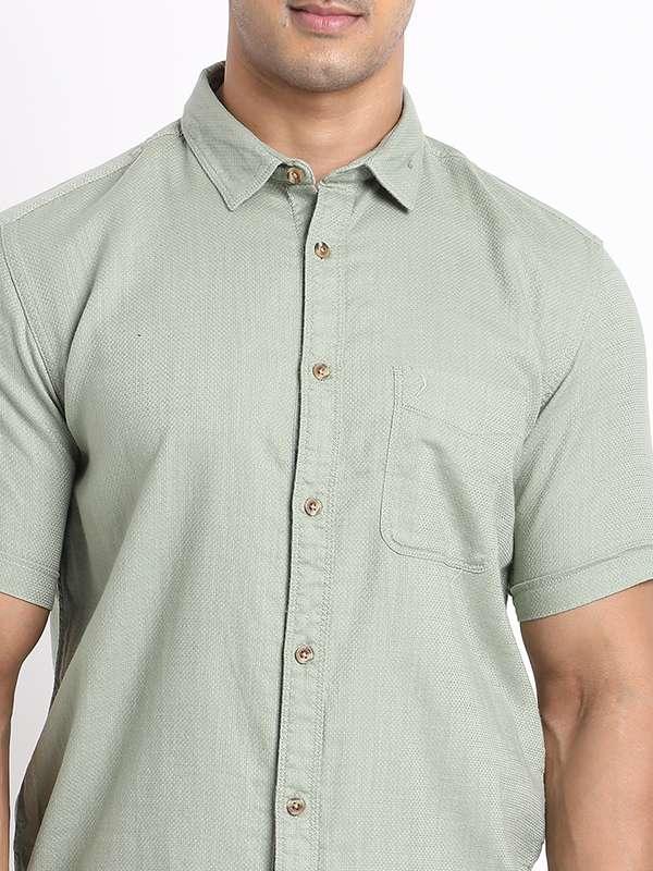 Men's Solid Half Sleeves Cotton Shirt - Image 8