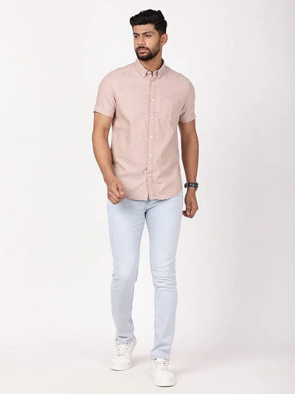 Men's Solid Half Sleeves Cotton Shirt - Image 10