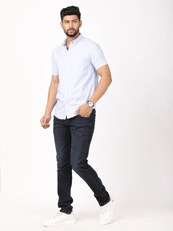 Men's Solid Half Sleeves Cotton Shirt - Image 5