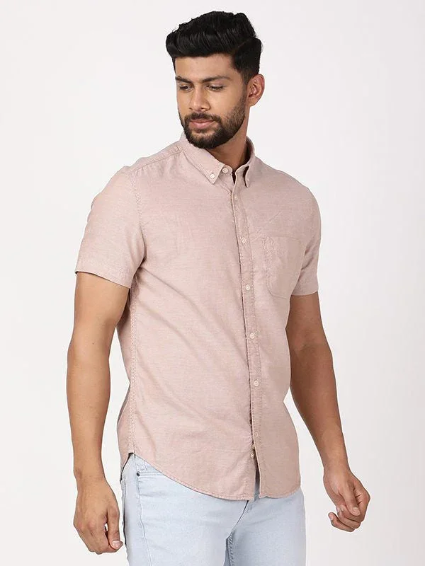 Men's Solid Half Sleeves Cotton Shirt - Image 7