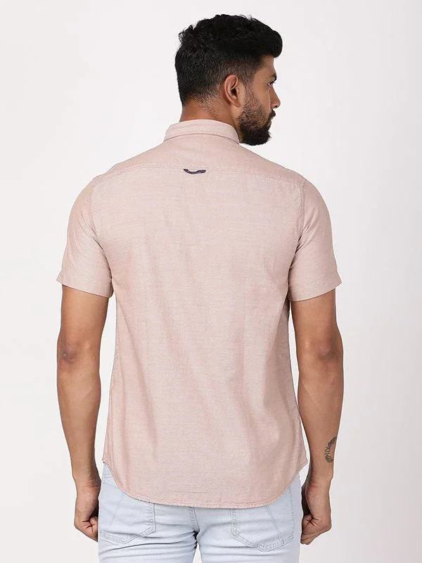Men's Solid Half Sleeves Cotton Shirt - Image 9