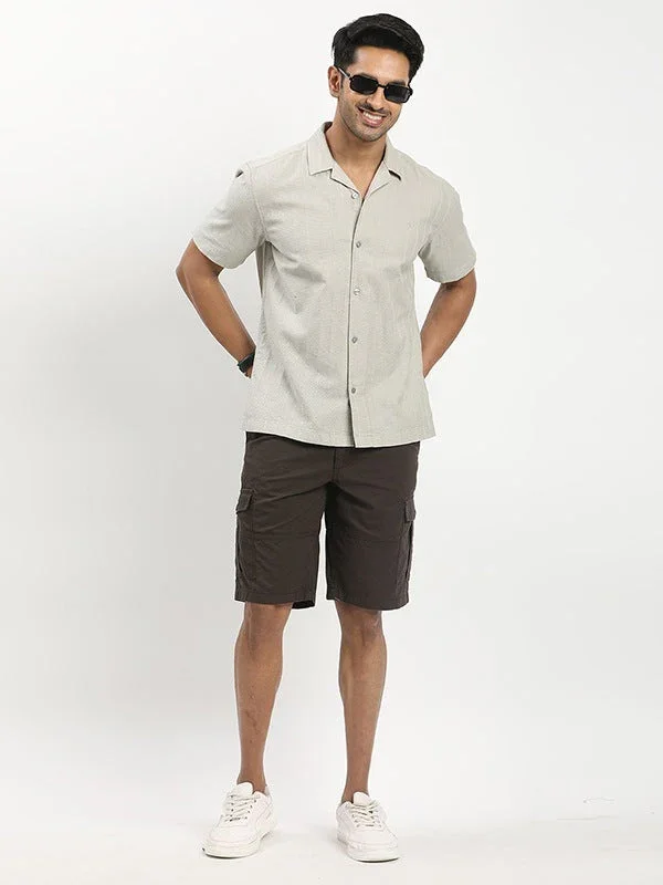 Men's Solid Half Sleeves Cotton Shirt - Image 4